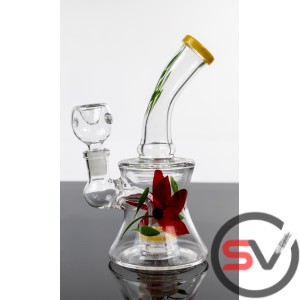 FLOWER POWER GLASS WATER PIPE 7inch